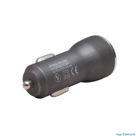 POWERMASTER PM-2405 ÇİFT USBLİ ÇAKMAKLIK ARAÇ ŞARJ ALETİ - 2405