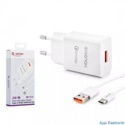 GENAX GNX003 TYPE-C USB ŞARJ SET 2.6A 13W N:GNX003