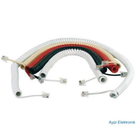 TELEFON SPİRAL KABLO KIRMIZI - 3344