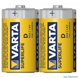 VARTA SUPERLIFE ÇİNKO BÜYÜK BOY D PİL1 adet FİYAT - 5103