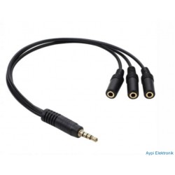 POWERMASTER PM-4871 KULAKLIK MİKROFON ÇOKLAYICI 3 PORT 3.5MM SPLİTTER ÇEVİRİCİ DÖNÜŞTÜRÜCÜ ADAPTÖR - 4871
