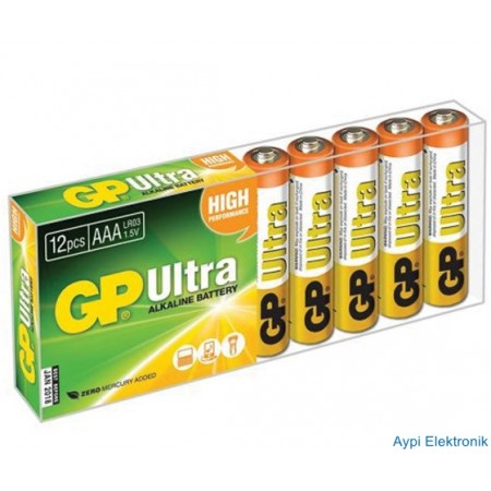 GP 24AU-12Lİ PAKET ALKALİN İNCE PİL (12Lİ FİYAT) - 31806
