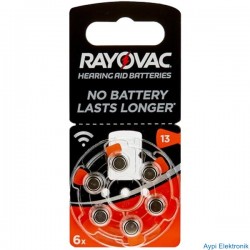 RAYOVAC 13 NO KULAKLIK PİLİ 6Lİ PAKET FİYAT - 19107
