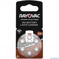 RAYOVAC 312 NO KULAKLIK PİLİ 6Lİ PAKET FİYAT - 19110