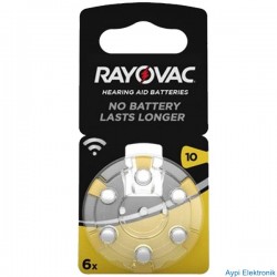 RAYOVAC 10 NO KULAKLIK PİLİ 6Lİ PAKET FİYAT - 19109