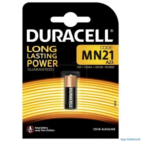 DURACELL LİTYUM MN21 PİL TEKLİ PAKET (ALARM PİLİ 23A) - 2029