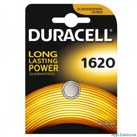 DURACELL CR1620 LİT. PİL TEK FİYAT - 34379