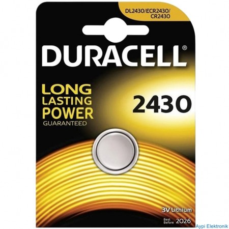 DURACELL CR2430 LİT. PİL TEK FİYAT - 34378