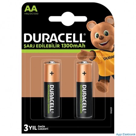 DURACELL ŞARJLI KALEM 1300 MA AA 2Lİ PAKET - 16284