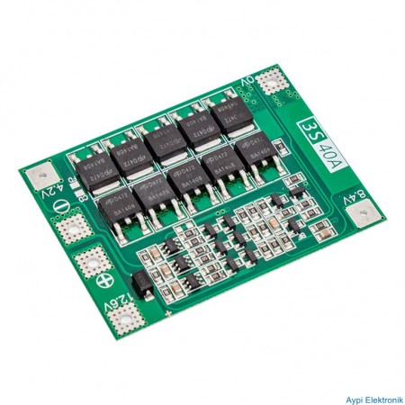 3S 11,1V/ 12.6V  40A 18650 ŞARJ VE DEŞARJ KORUMA KARTI (12V MATKAPLAR İÇİN KULLANILIR) BALANSSIZ - 5419