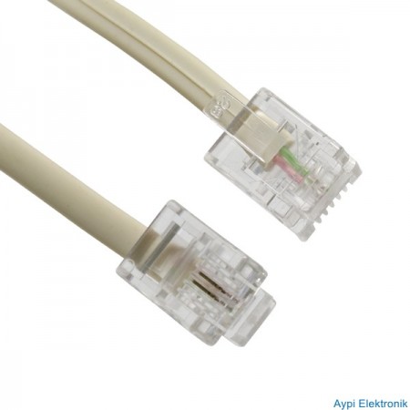 TELEFON HAT KABLOSU HAZIR 6P/2C 15 METRE KREM - 5900