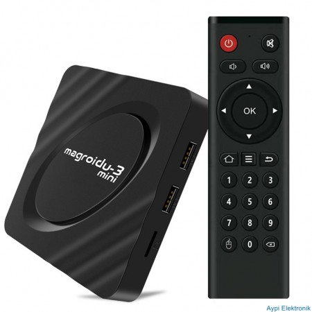 MAGBOX MAGROID U3 MİNİ 16GB HDD 2GB RAM 4K IP TV BOX (ANDROID 9.1) - 6248