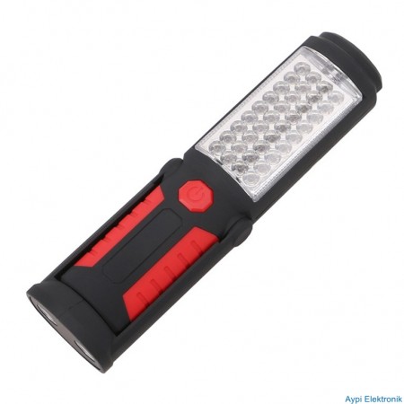 POWERMASTER PE-41 36+5 LEDLİ 2 MODLU KANCALI MIKNATISLI PİLLİ ÇALIŞMA LAMBASI - 7374
