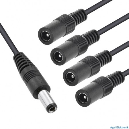POWERMASTER PM-7718 POWER ERKEK TO 4 DİŞİ POWER KABLO ÇOKLAYICI - 7718