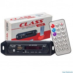 CLASS USB-402 BLUETOOTH/AUX USB/SD/MMC MIKROFONLU KUMANDALI OTO TEYP ÇEVİRİCİ DİJİTAL PLAYER - 7803