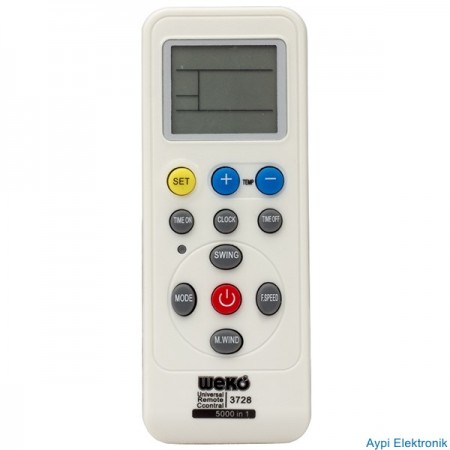 WEKO KK KLİMA AKILLI KUMANDA UNIVERSAL TÜM MODELLER A/C A998    (3728=33368) - 3728*