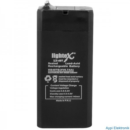 AKÜ 4.2 VOLT 0.7 AMPER LIGHTEX LT-407 - 7911