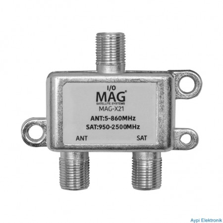 MAG MAG-X21 TV/SAT 5-2500MHZ COMBINER 950-2500MHZ
