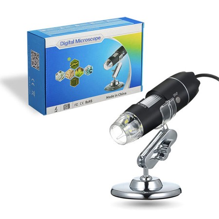 3in1 Micro Type-C USB Bağlantılı 1600X Dijital Mikroskop USB Hd Cmos 8 LED Digital Microscobe