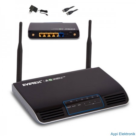 EVEREST EWN-513N2 ETHERNET 4 PORT 300 MBPS ANTENLİ KABLOSUZ ROUTER - 5191