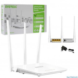 EVEREST EWR-F303 2.4 GHZ 300 MBPS 4 PORT KABLOSUZ ROUTER - 16252