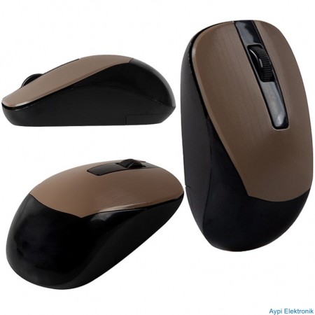 EVEREST SM-834 1600 DPI USB OPTİK KABLOSUZ MOUSE SİYAH-GÜMÜŞ-GRİ-KAHVERENGİ - 4018