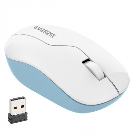 EVEREST SMW-973 MAVİ/BEYAZ KABLOSUZ MOUSE M:28172