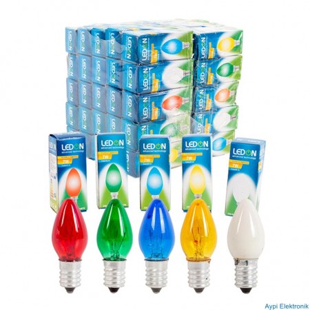 LEDON LD-1407R PARFÜM AMPUL RENKLİ 7W TEK (50LİK KUTU) - 31946
