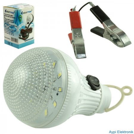 STARMAX SM-2104 12 VOLT -7 W - 4 MT KABLOLU SEYYAR ŞARJLI LED AMPUL - 33699
