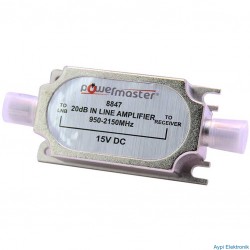 LNB HAT KUVVETLENDİRİCİ 20DB 950-2150 MHZ POWERMASTER IN-LINE ANFİ * ACR-5230F - 8847