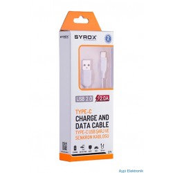 TYPE - C 2.0 A 120 CM USB 2.0 ŞARJ DATA KABLO SYROX C71