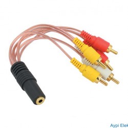 3.5 MM ST DİŞİ / 6 RCA ERKEK 5+1 KABLO - 11603