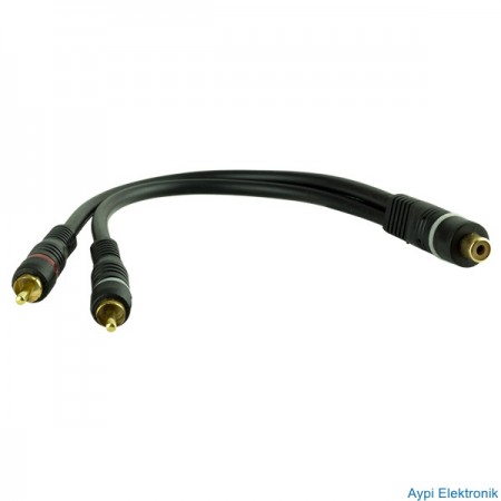 ANFİ Y KABLO 1 DİŞİ 2 ERKEK 25 CM KABLO - 690