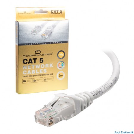 KABLO.CAT5 2 METRE GRİ POWERMASTER KUTULU - 7958