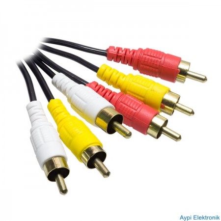 3 RCA + 3 RCA 1.5 METRE STANDART RCA KABLO - 446