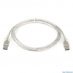 USB ERKEK-ERKEK KABLO 1.5 METRE ŞEFFAF POWERMASTER - 3264