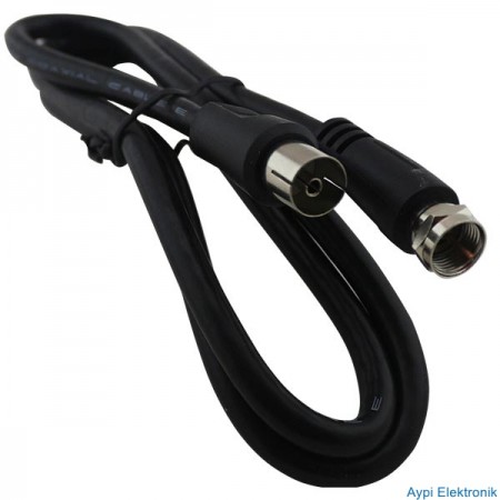 60 OHM DİŞİ / F ERKEK KABLO 1.2 METRE KABLO - 1297