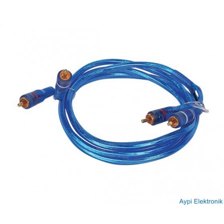 2 RCA + 2 RCA 1.8 METRE MAVİ ŞEFFAF KABLO - 936