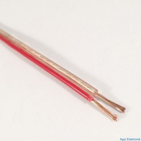 2*1 MM ŞEFFAF KABLO 1 Metre  M:30003