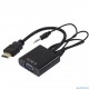 POWERMASTER PM-32015 HDMI TO VGA ÇEVİRİCİ ADAPTÖR SES ÇIKIŞLI * GL-001 - 32015