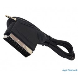 UYDU ALICISI AV KABLO 3.5 MM ST ERKEK/SCART KABLO 1.2 METRE SCART TO 3.5MM UZUN JACK - 12979