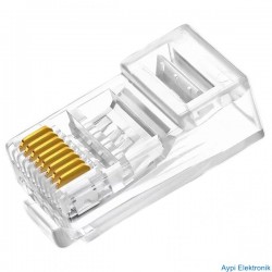 RJ45 CAT5 / CAT6  DELİKLİ   AÇIK UÇLU       100 LÜ KAKET  18439