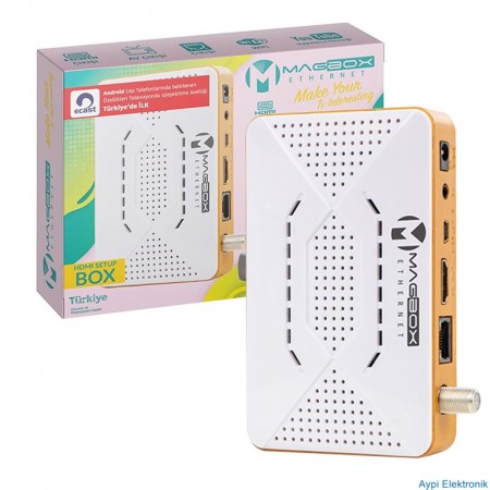 MAGBOX ETHERNET FULL HD ETHERNETLİ ÇİFT USBLİ FREE IP BOX UYDU ALICISI (DAHİLİ AKILLI KUMANDA) - 1584
