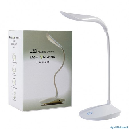 5 VOLT - 0.5 AMPER DOKUNMATİK TUŞLU 14 LEDLİ ŞARJLI PORTATİF MASA LAMBASI M:19316