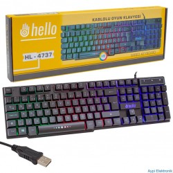 HELLO HL-4737 KABLOLU OYUNCI GAMING KLAVYE - 4737