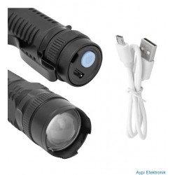 MX-X8 300 METRE MENZİLLİ USB ŞARJLI EL FENERİ M:7409