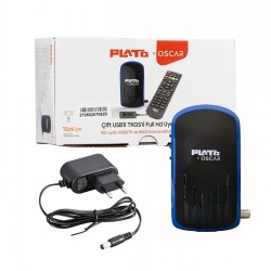 PLATO OSCAR ÇİFT USB'Lİ TKGS'Lİ DISPLAY GÖZLÜ+TUŞLU HD UYDU ALICISI