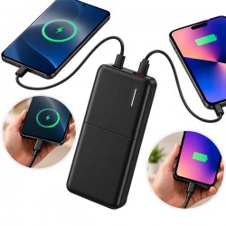 SNAPRON SNP-3008 SİYAH 22.5W PD 10.000MAH DAHİLİ KABLOLU ŞARJLI POWERBANK