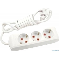 3'LÜ 5 M GRUP PRİZ VİKO BEYAZ