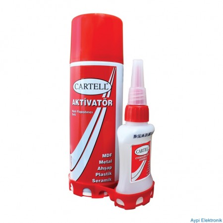 CARTELL HIZLI YAPIŞTIRICI SETİ (AKTİVATÖR)  200ML - 6548